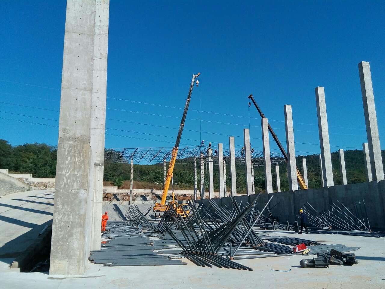 吉林威海搅拌站网架